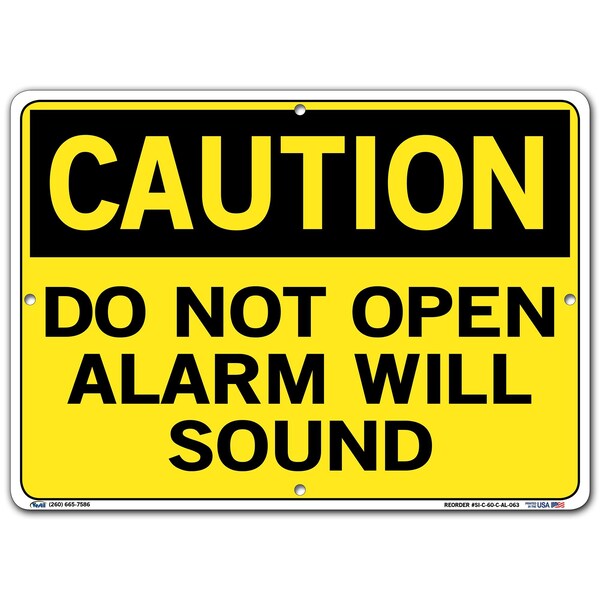 Aluminum Sign, 10-1/2" H, 14-1/2" W, Aluminum, Rectangle, English, SI-C-60-C-AL-063
